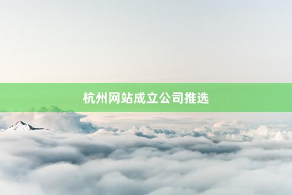 杭州网站成立公司推选