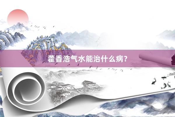 藿香浩气水能治什么病？